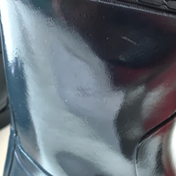 NEW RARE HUNTER Refined Short Gloss Rain Boots NAVY Size 7 - Picture 11 of 16